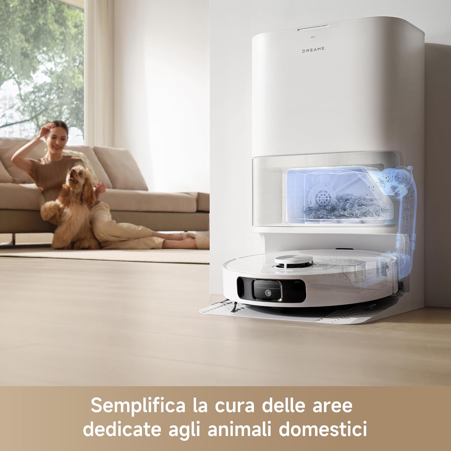 DREAME L10s Ultra Gen 2 Robot Aspirapolvere e Lavapavimenti con MopExtend RoboSwing, Aspirazione 10.000 Pa, Stazione Base Automatica, 32 Livelli di Acqua,Batteria da 240 Min
