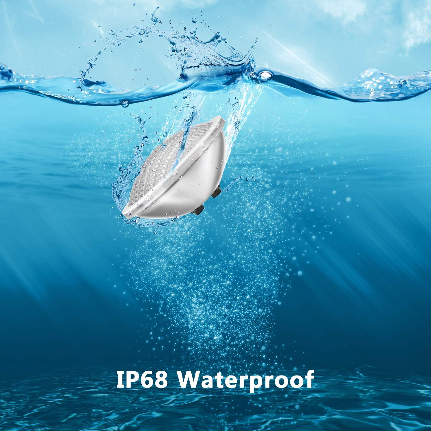 LyLmLe LED Poolbeleuchtung PAR56, 30W Poolscheinwerfer RGB Farbwechsel Externe Synchronisation mit Fernbedienung, 316L Edelstahl, IP68 Wasserdicht LED Unterwasserscheinwerfer, 12V AC(2er-Pack)