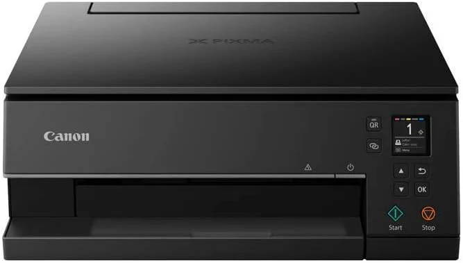 Canon PIXMA TS6350a printer, kleureninkjet multifunctioneel apparaat DIN A4 (fotoprinter, scanner, kopieerapparaat, OLED, 4.800x1.200 dpi, USB, WLAN, 5 afzonderlijke inkten, dubbelzijdig afdrukken, 2 papierladen), zwart