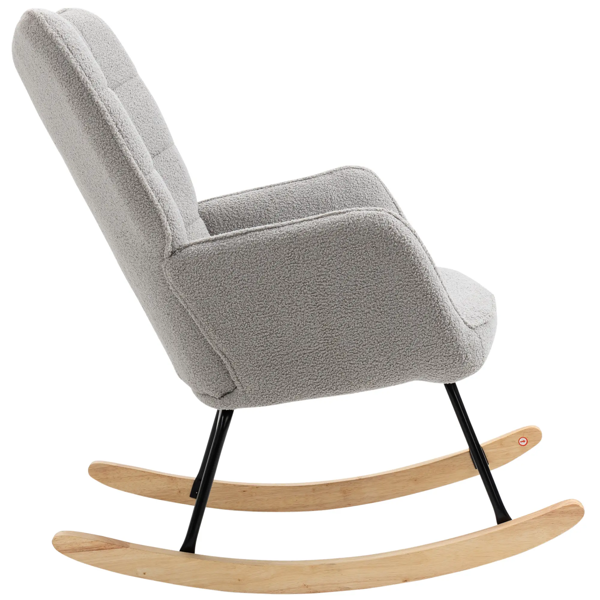 HOMCOM Schaukelstuhl Wohnzimmer Schwingsessel elegant gemütlich