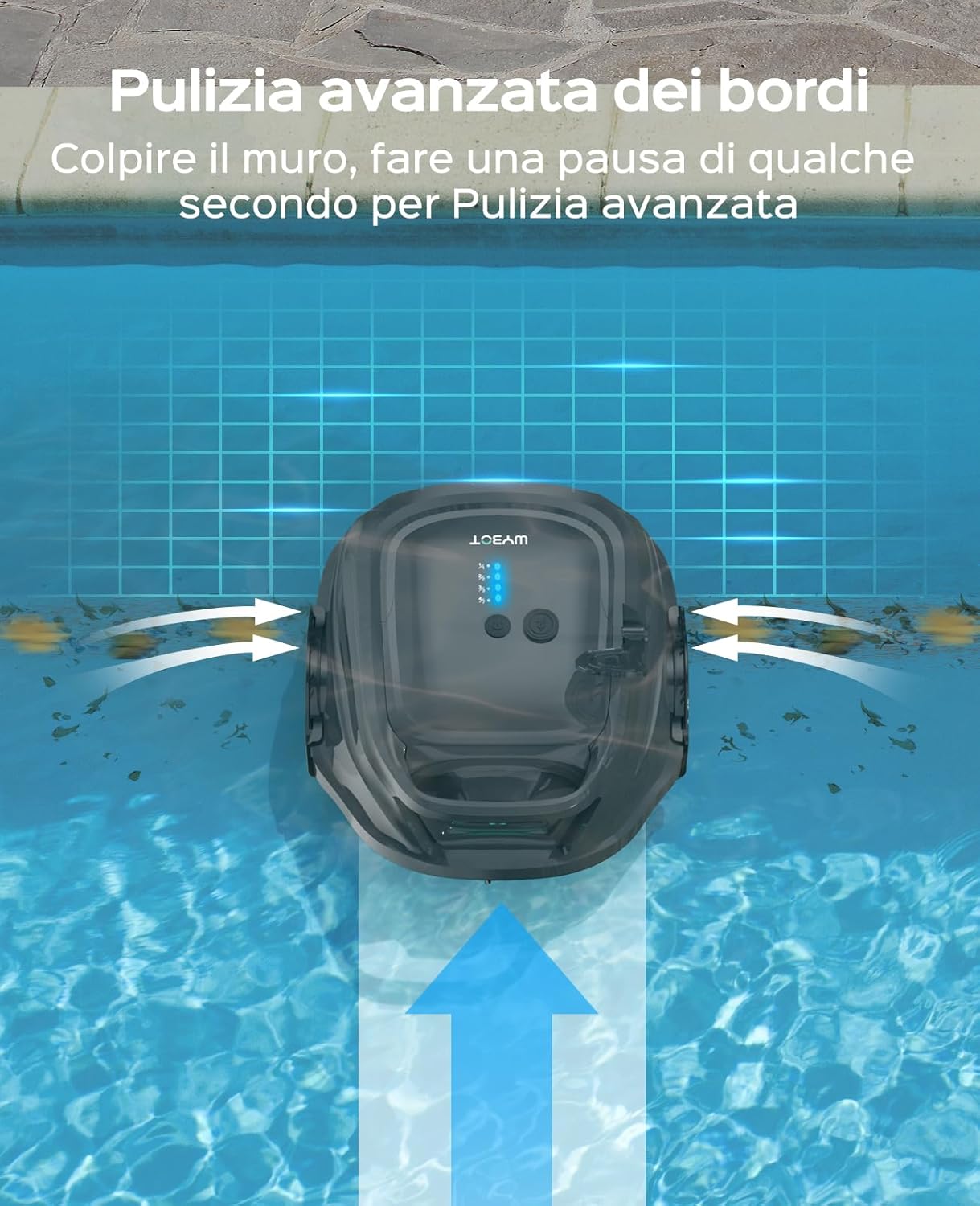 WYBOT Robot Piscina Professionale, Doppia Turbina Aspirazione Potente, 120 Minuti Autonomia, 100㎡ per Piscine Familiari, Soluzione Manutenzione Fondo,Verde Scuro