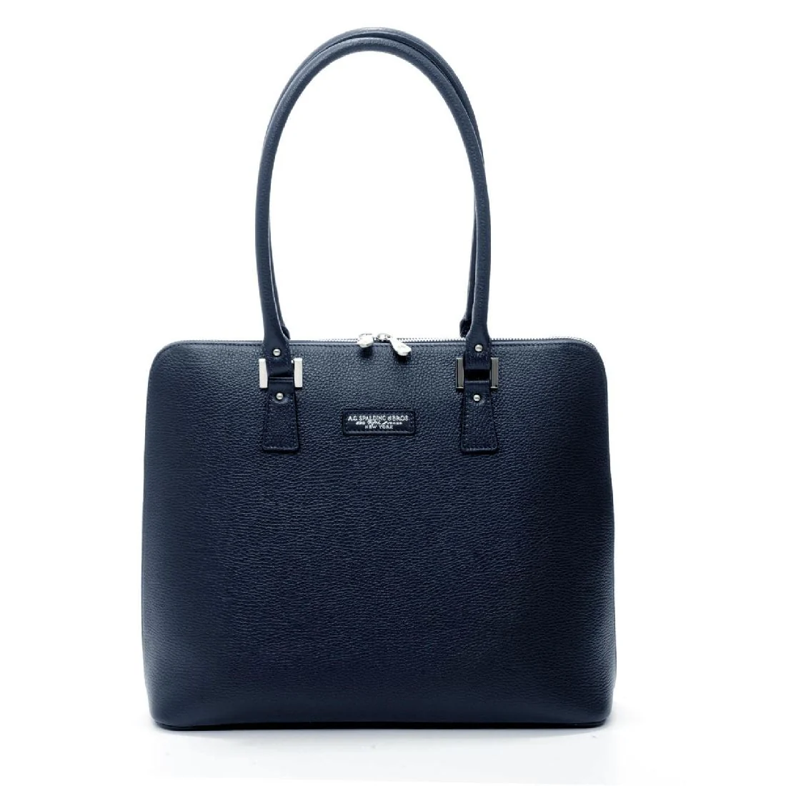 Borsa Spalding & Bros Mafalda Shopping in pelle blu 309351U703