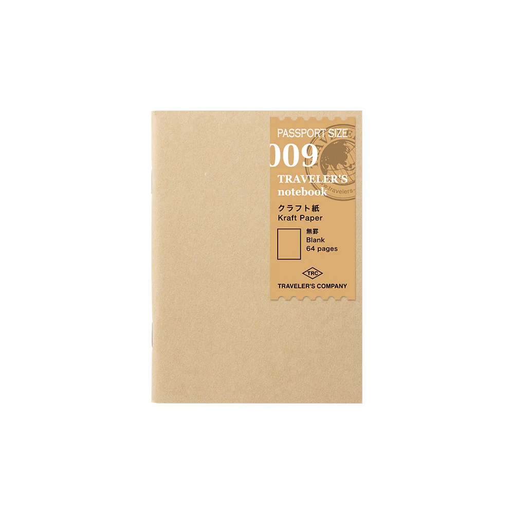 Traveler's Company - Traveler's Notebook Refill - Passport Size - Kraft Paper Notebook 009
