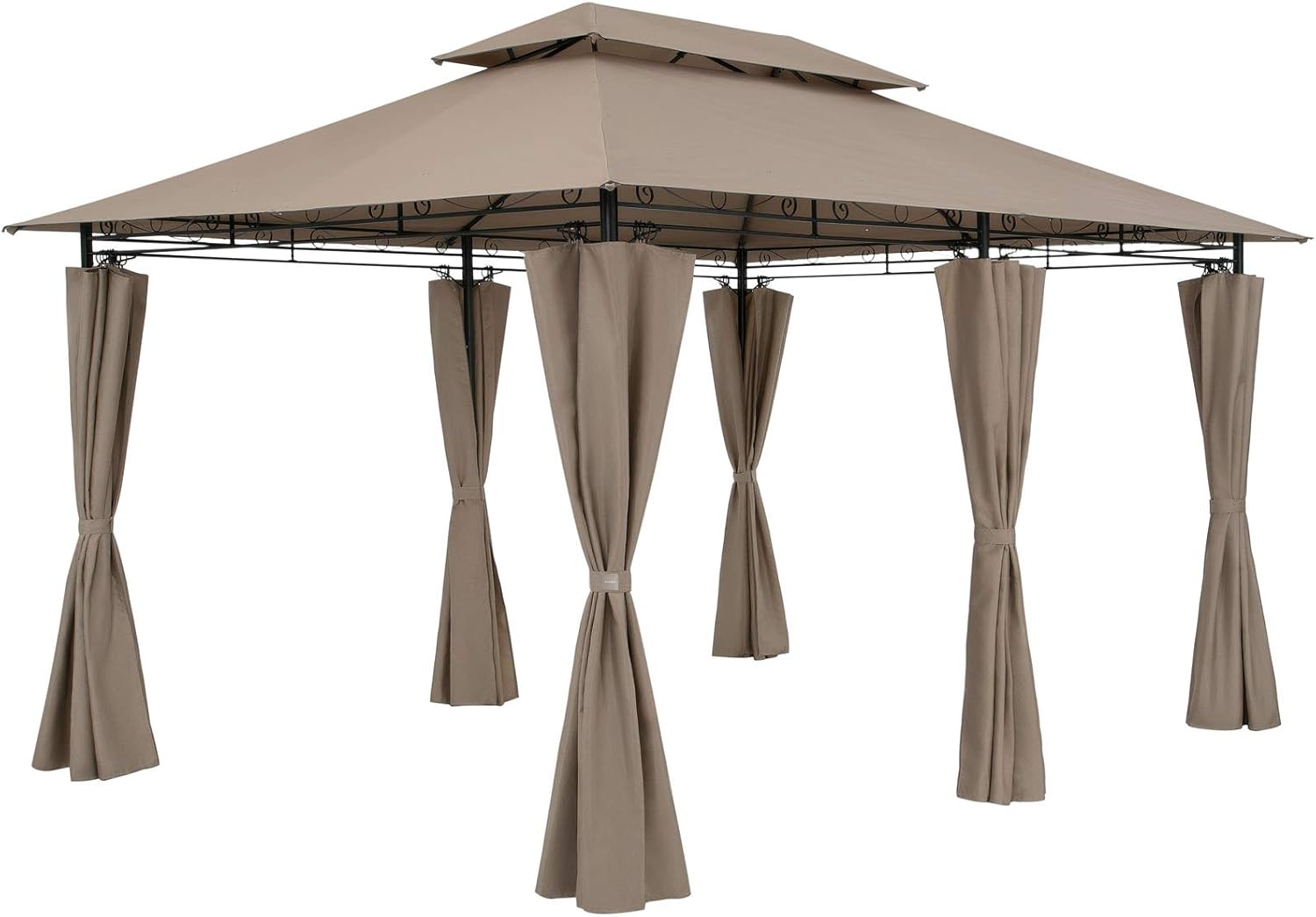 Casaria Gazebo Topas Padiglione 3x4m in Metallo Resistente Idrorepellente con Pannelli Laterali Tendone da Giardino Feste