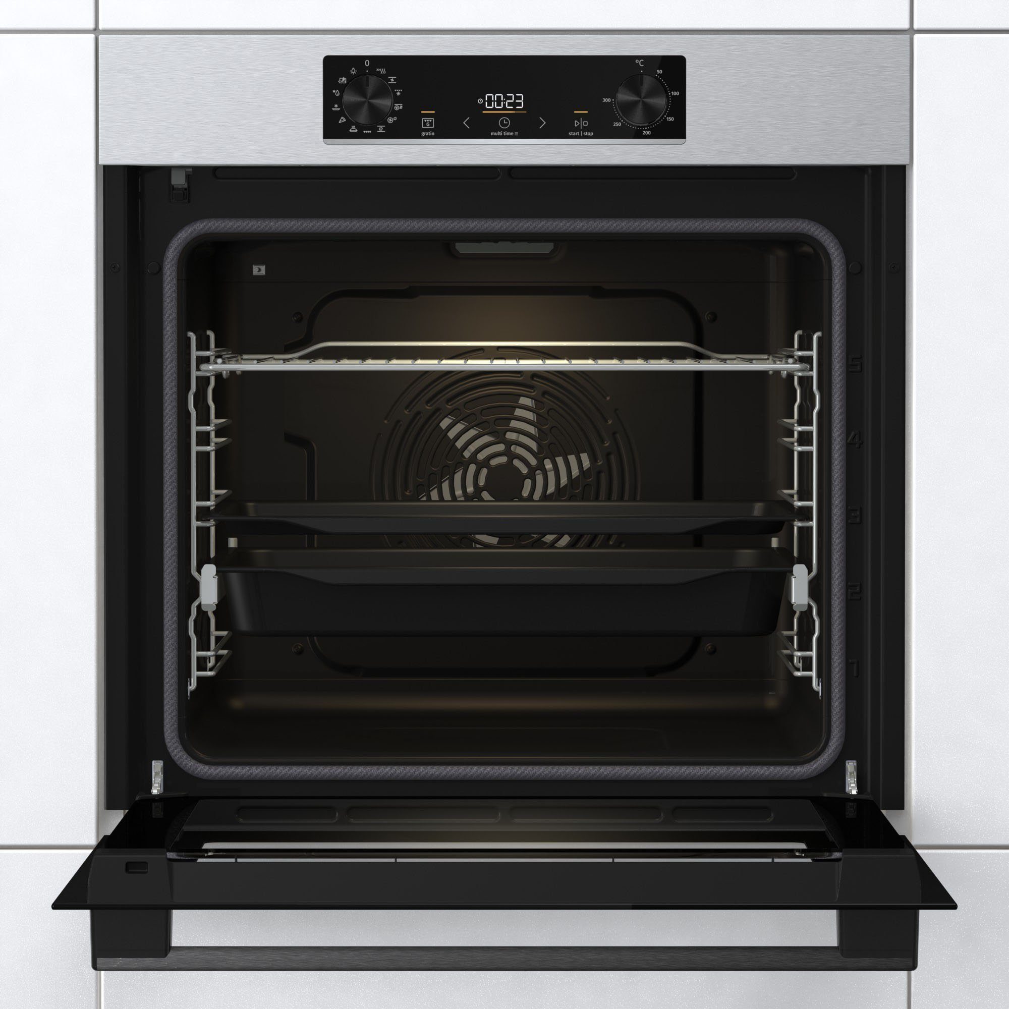 Backofen 60cm Pizza Funktion Pyrolyse Selbstreinigung Teleskopauszug BPSB737OTX