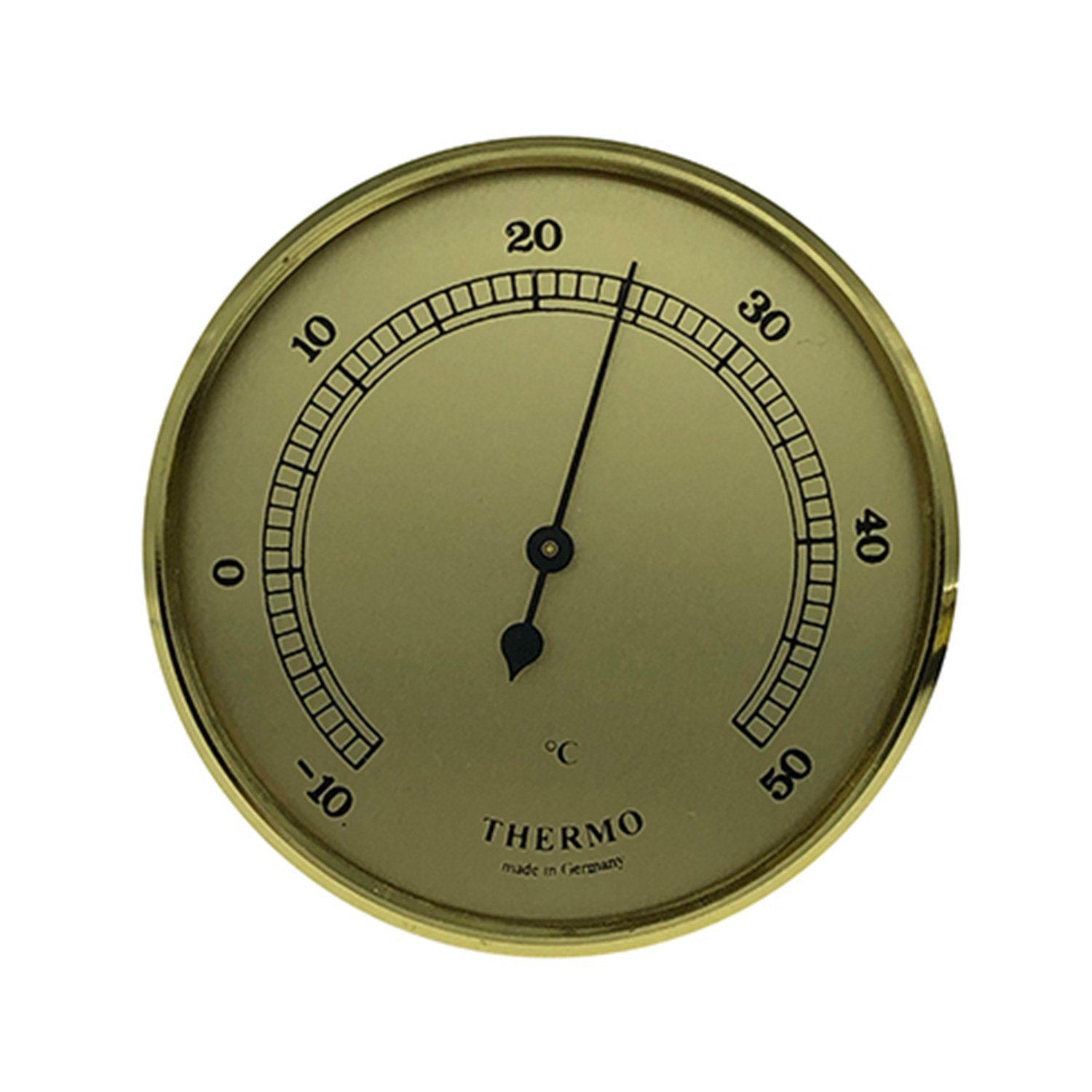 Wetterstation Thermometer Einbau-Wetterinstrument Ø 65mm, gold