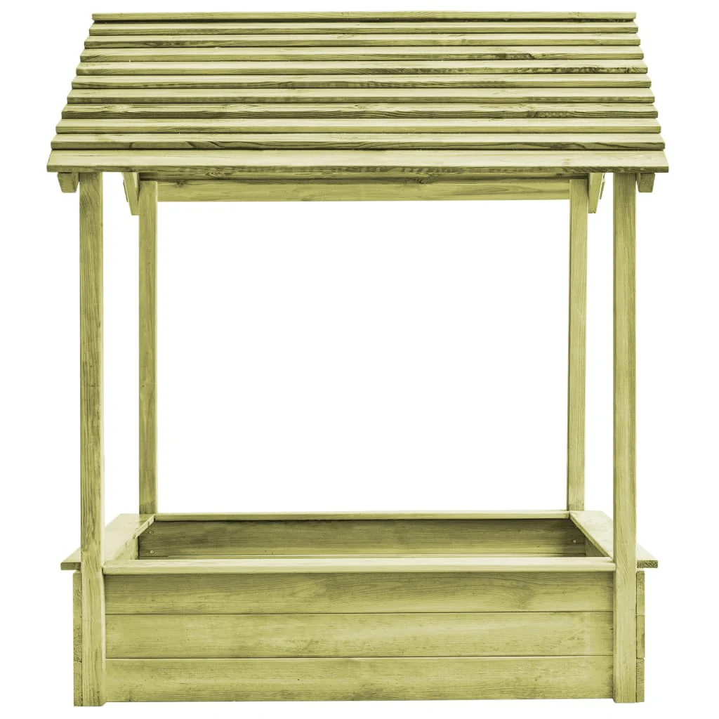 Casetta da Giardino per Bambini in Legno di Pino con Sabbiera – 128x120x145 cm – Modello MXL
