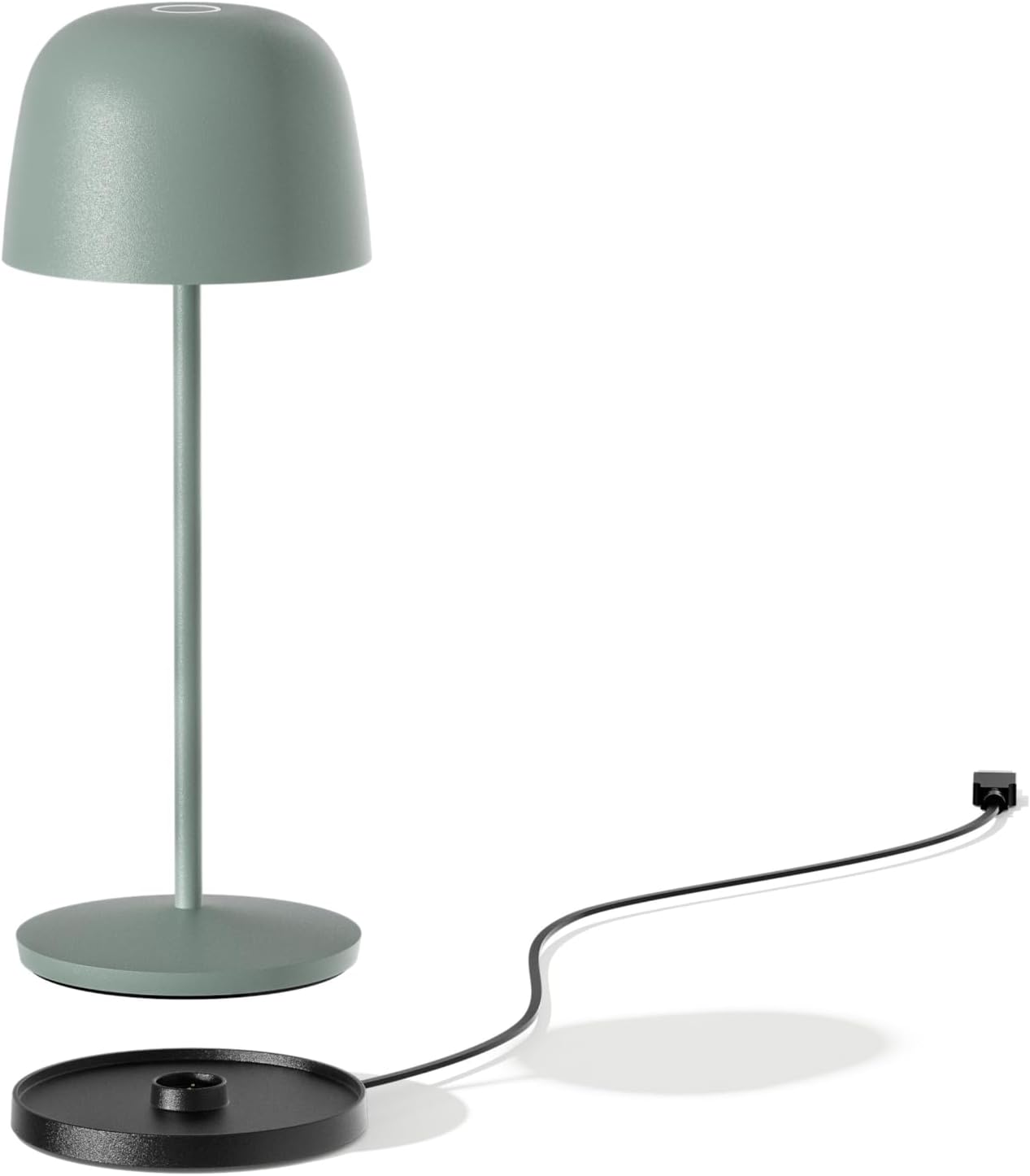 Lumisky Tischleuchte, kabellos, LED, warmweiß, dimmbar, SOPHIA Olive, Höhe 28 cm, Olivgrün, mit Ladeplatte, 6 Stück