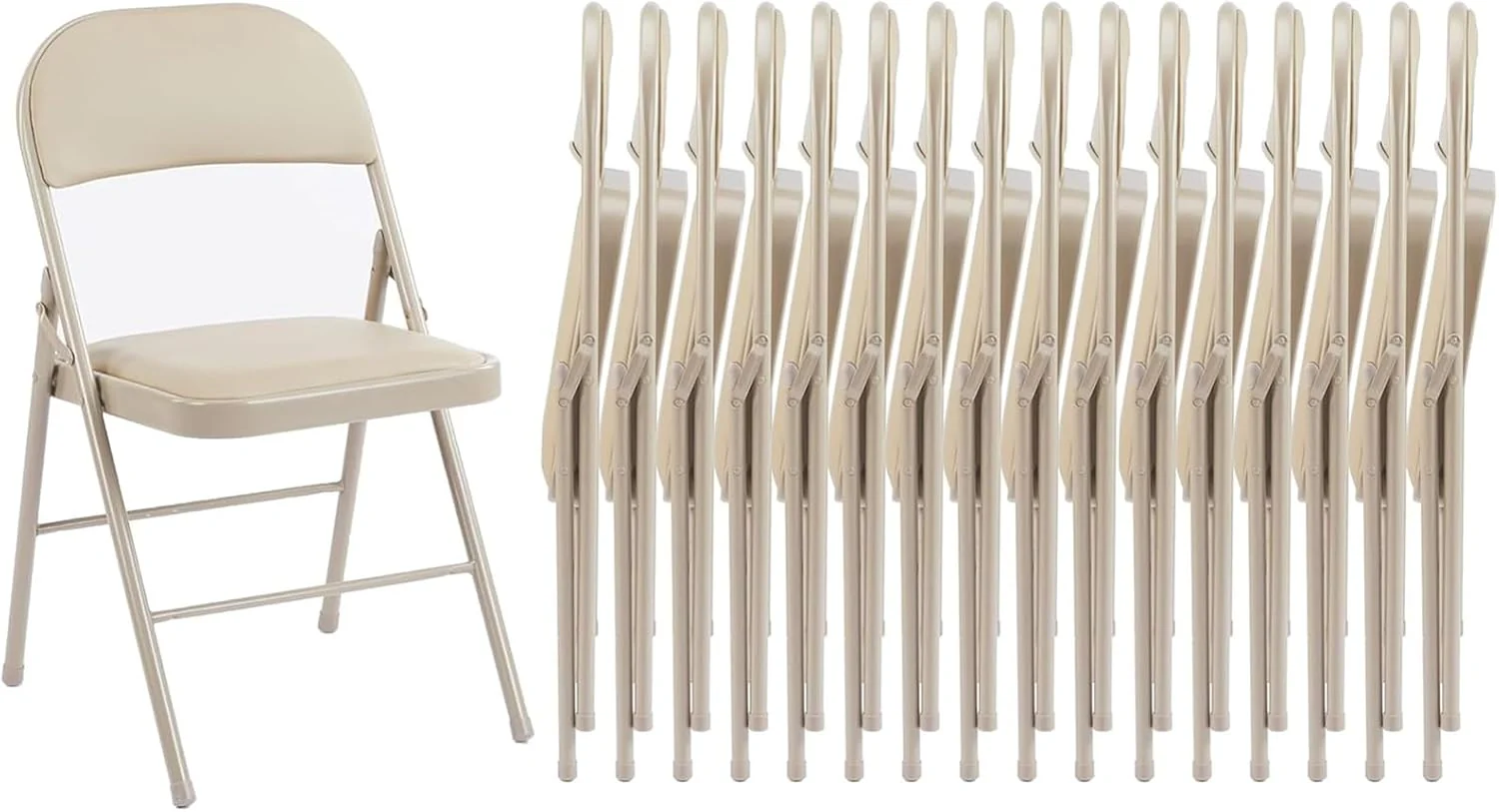 Folding Chair 12 Pack Leather Padded Folding Chairs