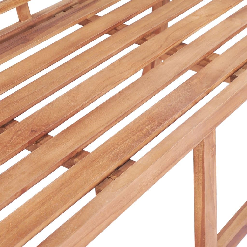 vidaXL Garden Bench 127 x 58.5 x 92.5 cm Solid Teak Wood
