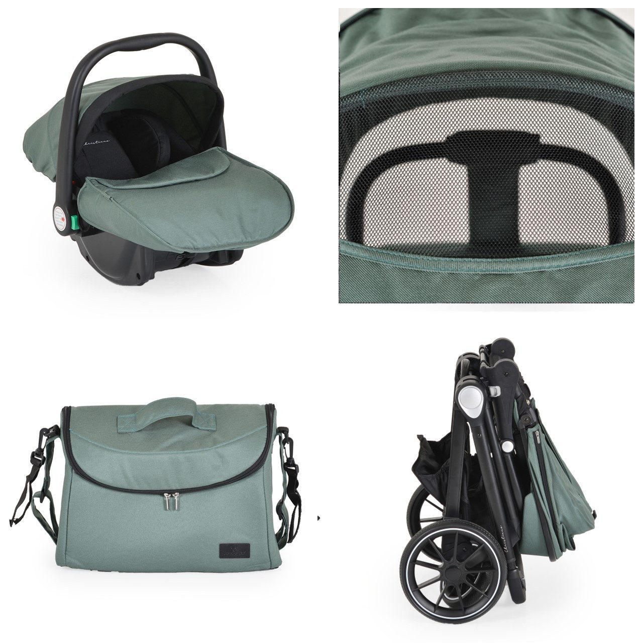 Kombi-Kinderwagen Kinderwagen 3 in 1 Christiano