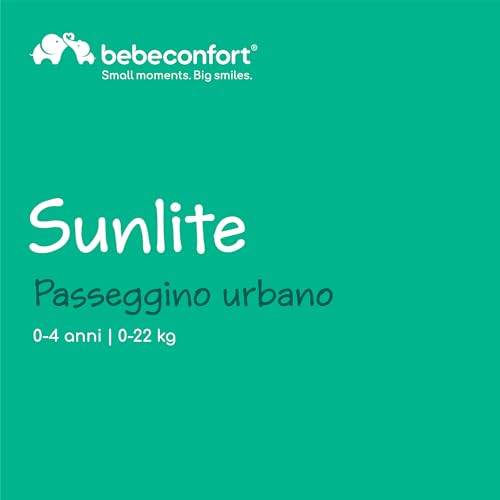 Bebeconfort Sunlite, Passeggino per bambini 0   4 anni portata 22 kg, Passeggino leggero da viaggio (7,2 kg), Passeggino neonato reclinabile e pieghevole chiusura compatta, colore Tinted Grey : Amazon.it: Prima infanzia