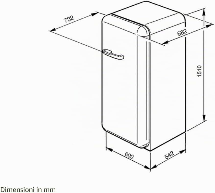 Smeg FAB28RV1 Frigorifero combinato