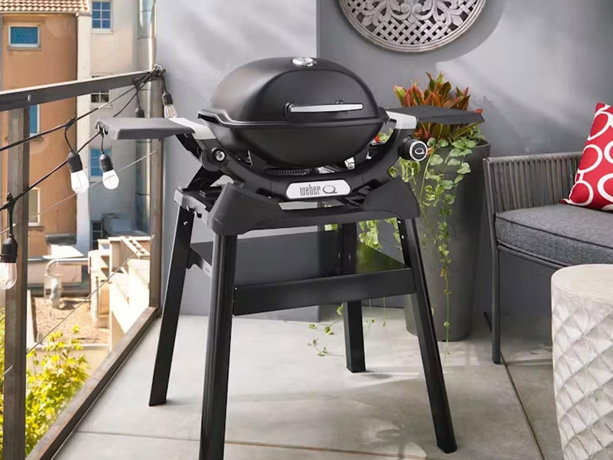 WEBER Gasgrill Q 1200N schwarz mit Standfuß