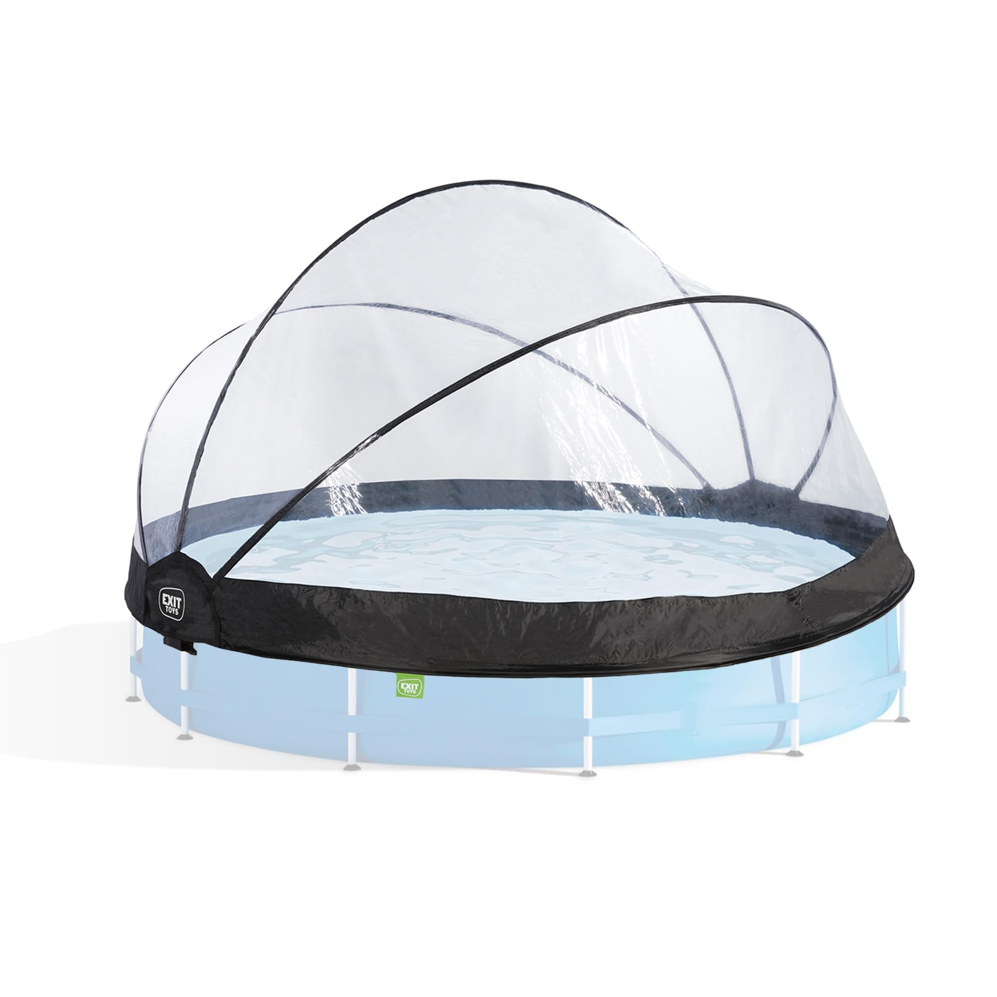 EXIT Toys Poolabdeckung 366 cm für Intex Bestway hält Wasser warm und sauber mit Verbindungsset transparent