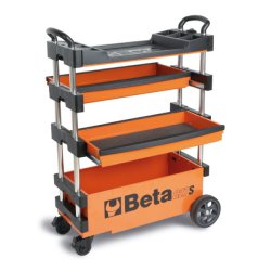 Beta carrello mobile richiudibile C27S in lamiera per uso esterno, vuoto