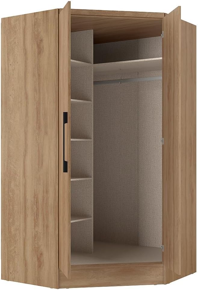 Vente-unique -Corner Wardrobe 2 Doors L101 cm le - Aurali