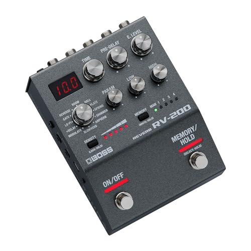 Riverbero BOSS RV 200 | Effetti di Riverbero di Qualità Superiore, nel Design Essenziale dei Pedali Effetto BOSS Serie 200 per Chitarra e Altri Strumenti | 12 Tipi di Riverbero, incluso l'Arpverb : Amazon.it: Strumenti Musicali