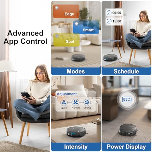 Tipdiy Robot Vacuum and Mop Combo,4200Pa Powerful Robotic Vacuum Cleaner with Self Charging, Home Automatic Robot Aspiradora for Hard Floor, Low Carpet, Pet Hair, App&Voice&Remote Smart Control : Industrial & Scientific