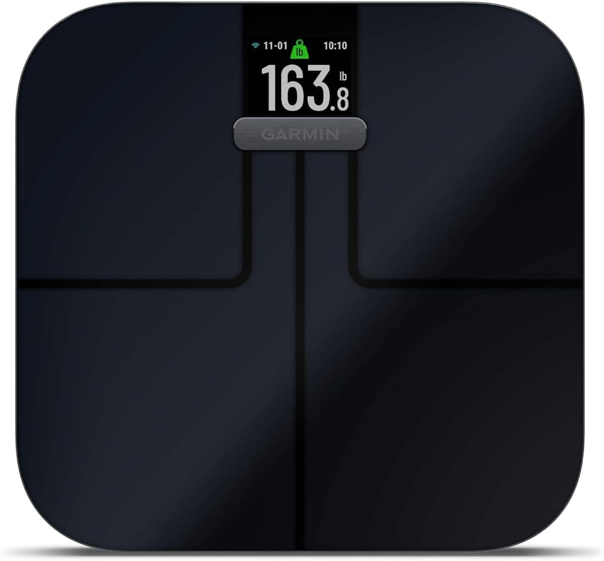 Garmin Index S2 - Bilancia Impedenziometrica, con schermo a colori, fino a 16 utenti, Bluetooth e Wi-Fi, Nero