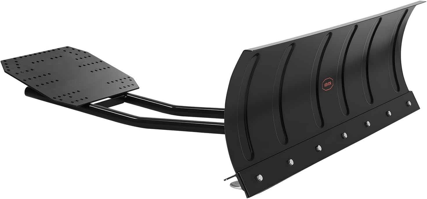VEVOR Snow Plow Kit  48in Universal Snow Plow Attachment  Height & Left-Right Adjustable  Quick to Detach  Steel ATV Scrape Blade  3 Mount Options  Efficient Snows Clearing  for Most ATVs & UTVs
