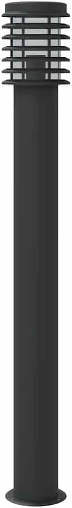 3 Stück Wegeleuchten Schwarz 110 cm Edelstahl IP44 Wetterfeste Pollerleuchte mit Diffusor für Garten Terrasse Außenbeleuchtung