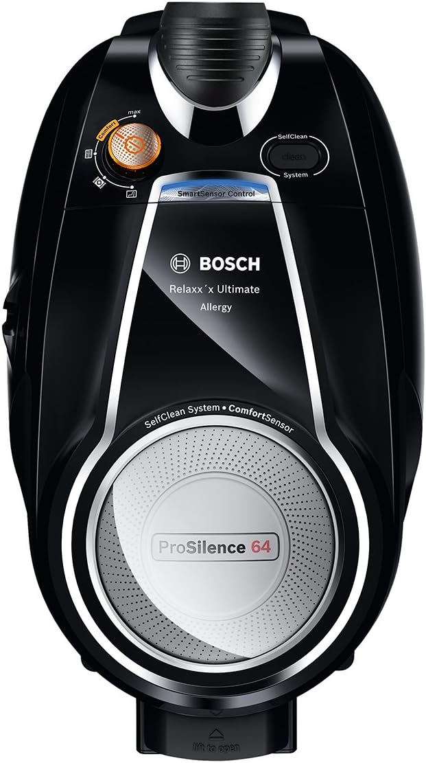 Bosch ProSilence Serie I 8 - Aspirapolvere Senza Sacco Estremamente Silenzioso, con SmartSensorControl e Intelligent SelfClean System, Nero