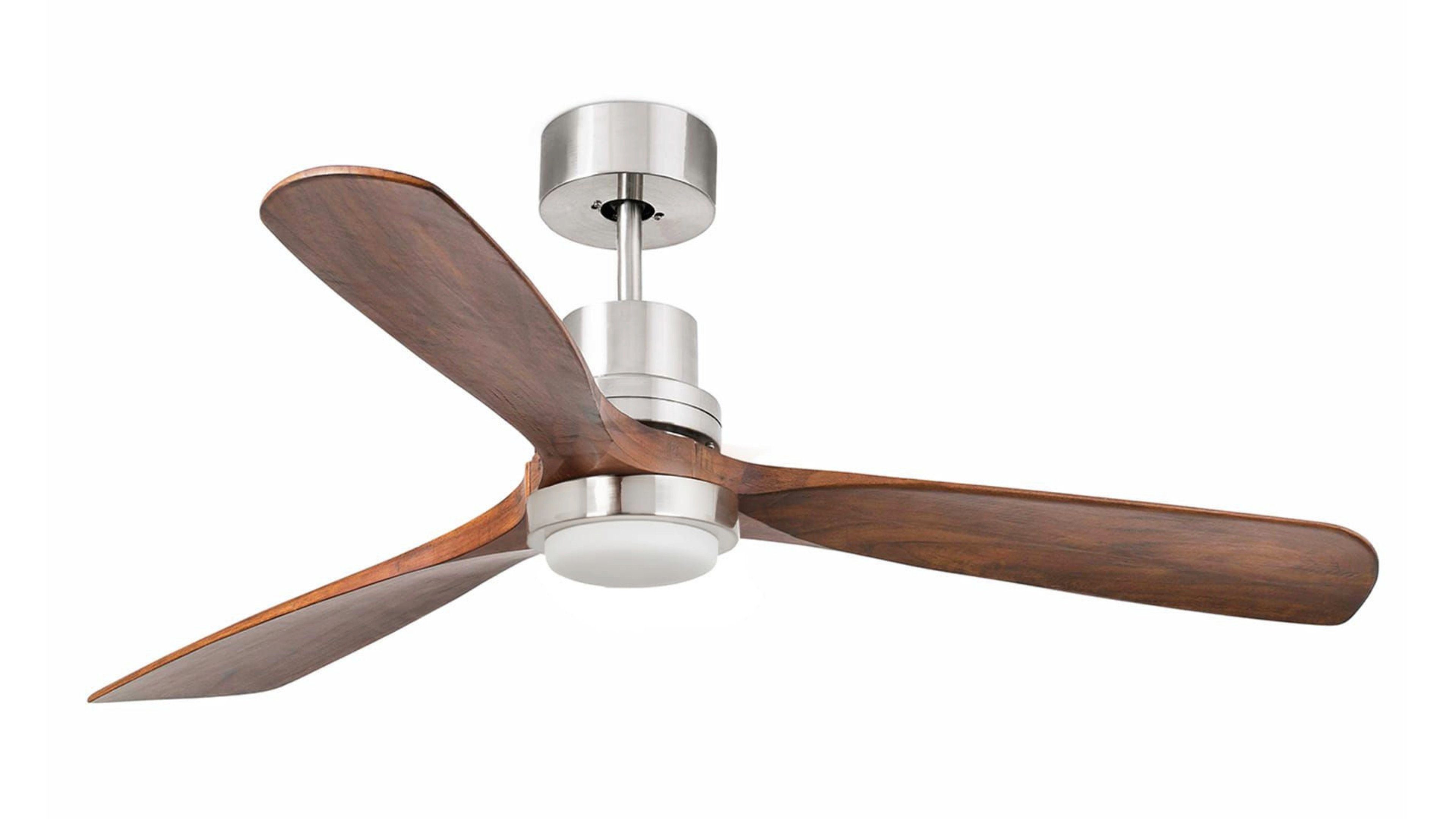 Deckenventilator DC Deckenventilator Lantau Nickel Walnuss mit LED