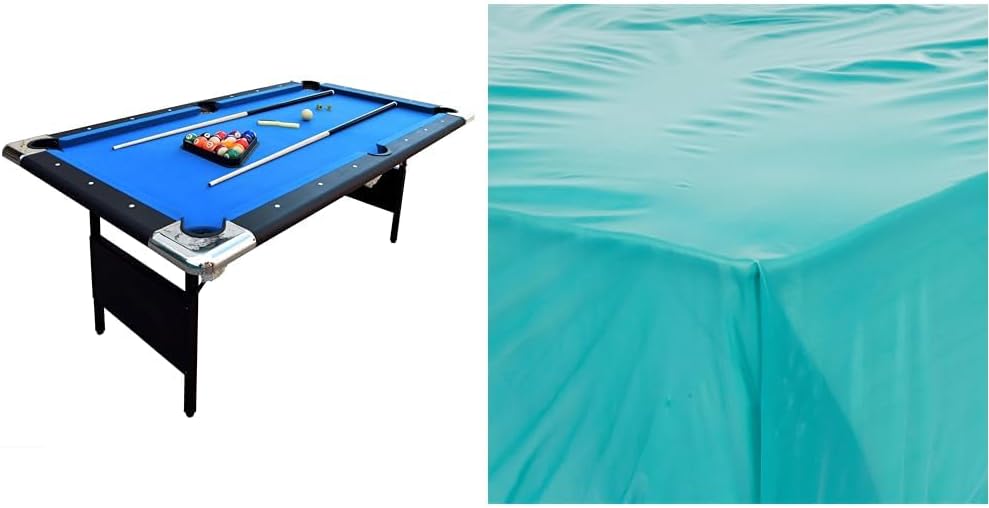 2025 Hathaway Fairmont 6 Ft Portable Pool Table, Adults Folding Billiards Tables for Game Room with Easy Foldable Storage, Includes Full Set of Billiard Balls, Cues, Chalk & Brush