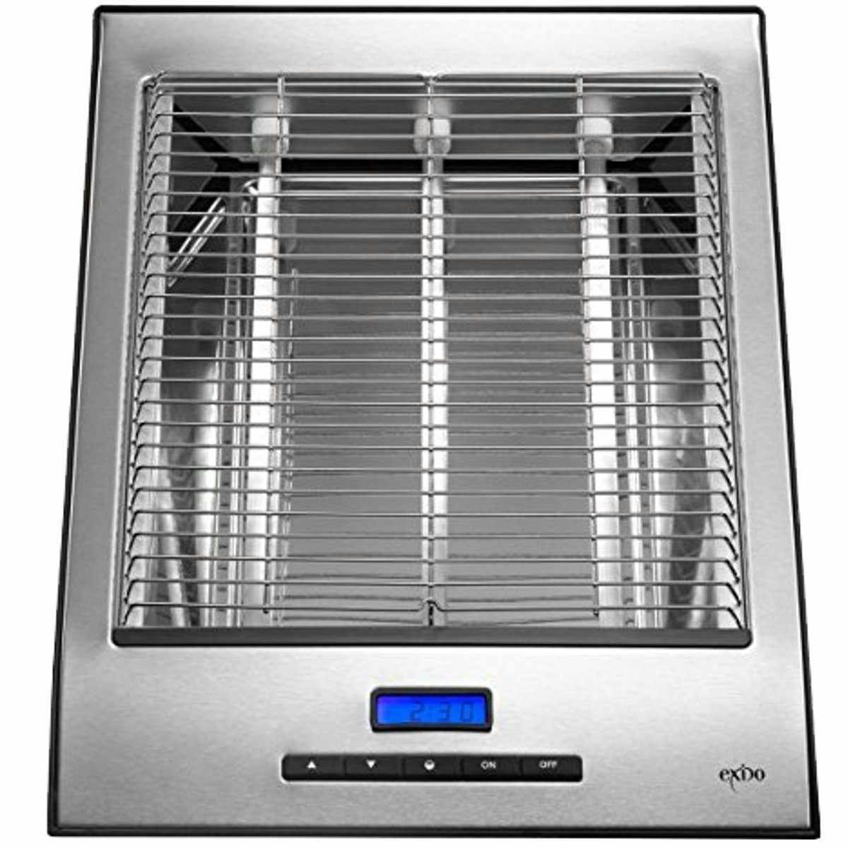Toaster 12140040 Digitaler Flach-Toaster Brötchen-Röster, silber