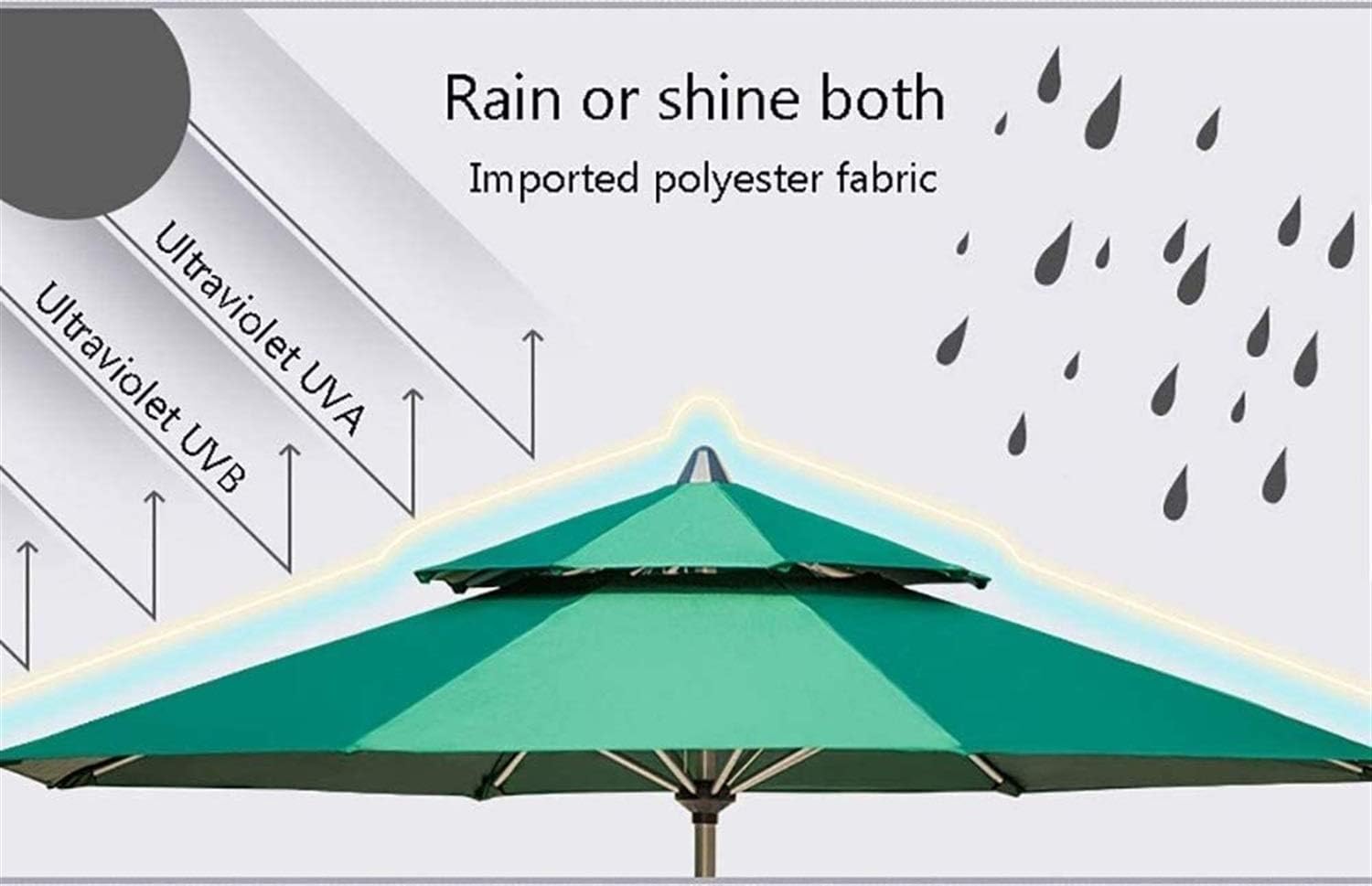 Garten-Sonnenschirme für den Außenbereich, Marktschirm mit Sockel, großer tragbarer Offset-Sonnenschirm für Pool, Deck, Garten, Hinterhof, Pool good