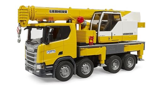 bruder 03571   Scania Super 560R autogru Liebherr con modulo luci e suoni, veicoli, veicolo da costruzione, autogru, camion, giocattoli dai 4 anni in su : Giochi e giocattoli