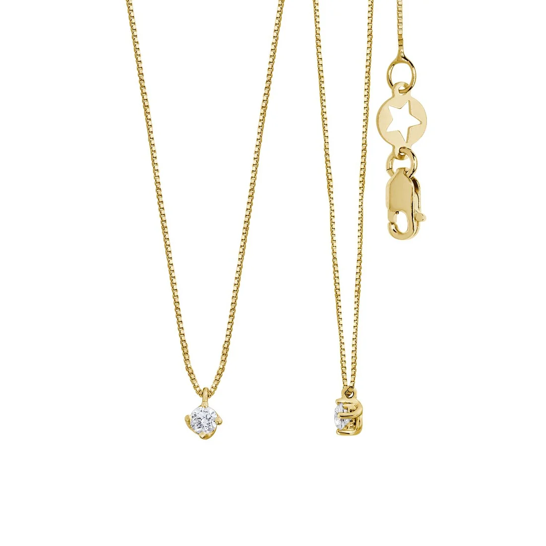 Collana oro giallo Gioielli Comete GLB 1685 G brillante ct 0,10