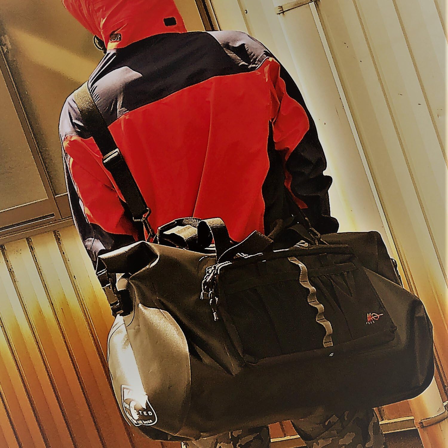 mazume Water Proof Duffel BagⅡ 52L, wasserdichte Tasche für Wathose, Watschuhe, Reisen und Camping
