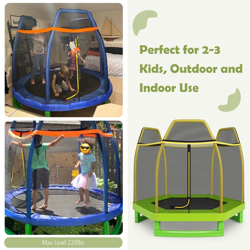 Eletriclife 7 Feet Kids Recreational Bounce Jumper Trampoline