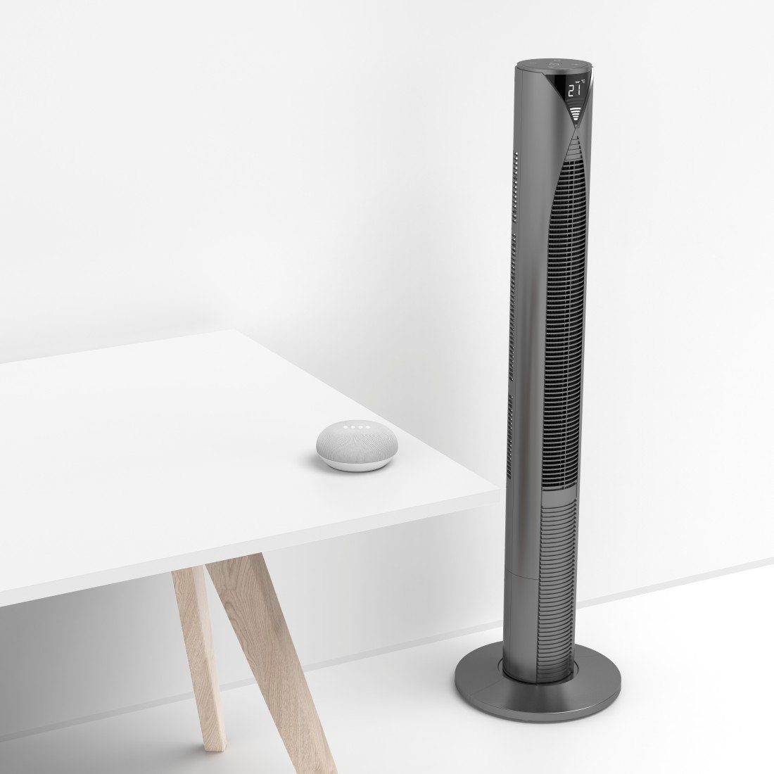 Standventilator Smarter Standventilator mit Fernbedienung 117cm, Turm, Displayanzeige