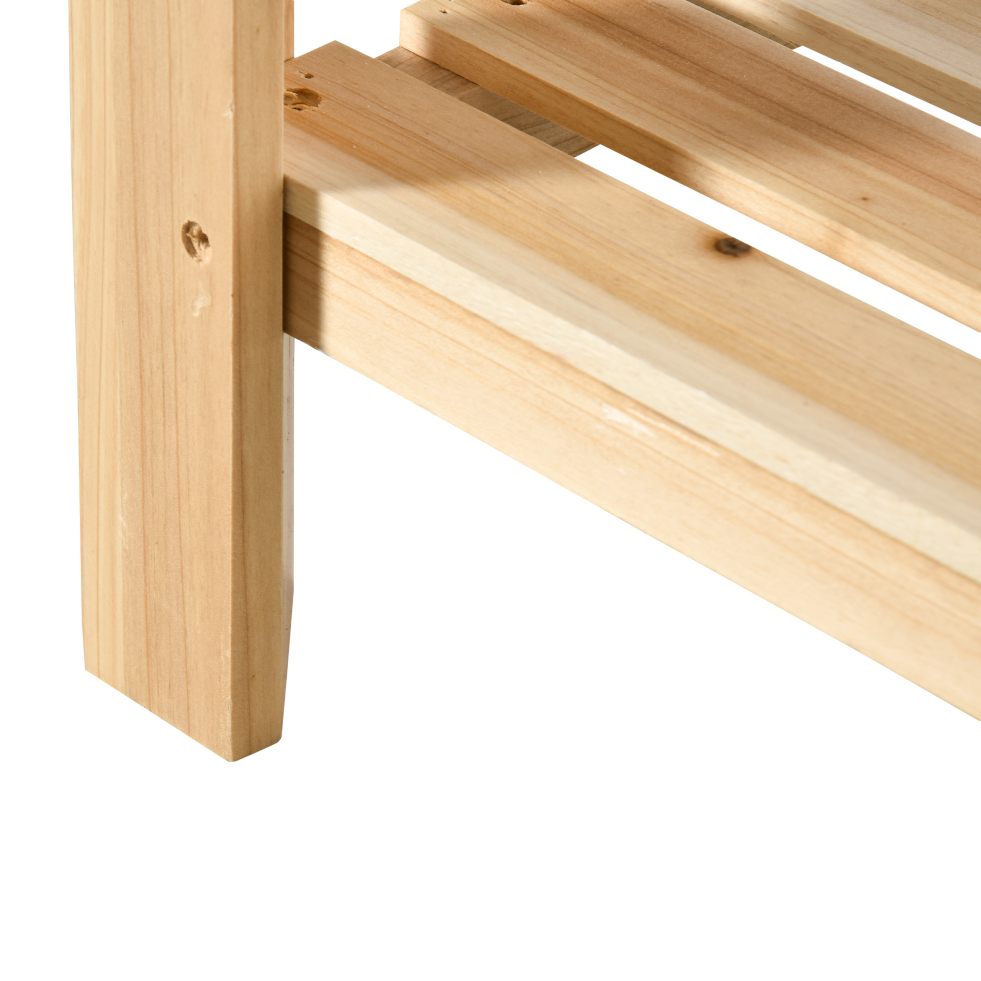 Outsunny Planttafel Tuintafel met Wastafel Houten Bloementafel met Ladehaak Mandplank Tuinterras Naturel 107,5 x 46 x 142 cm