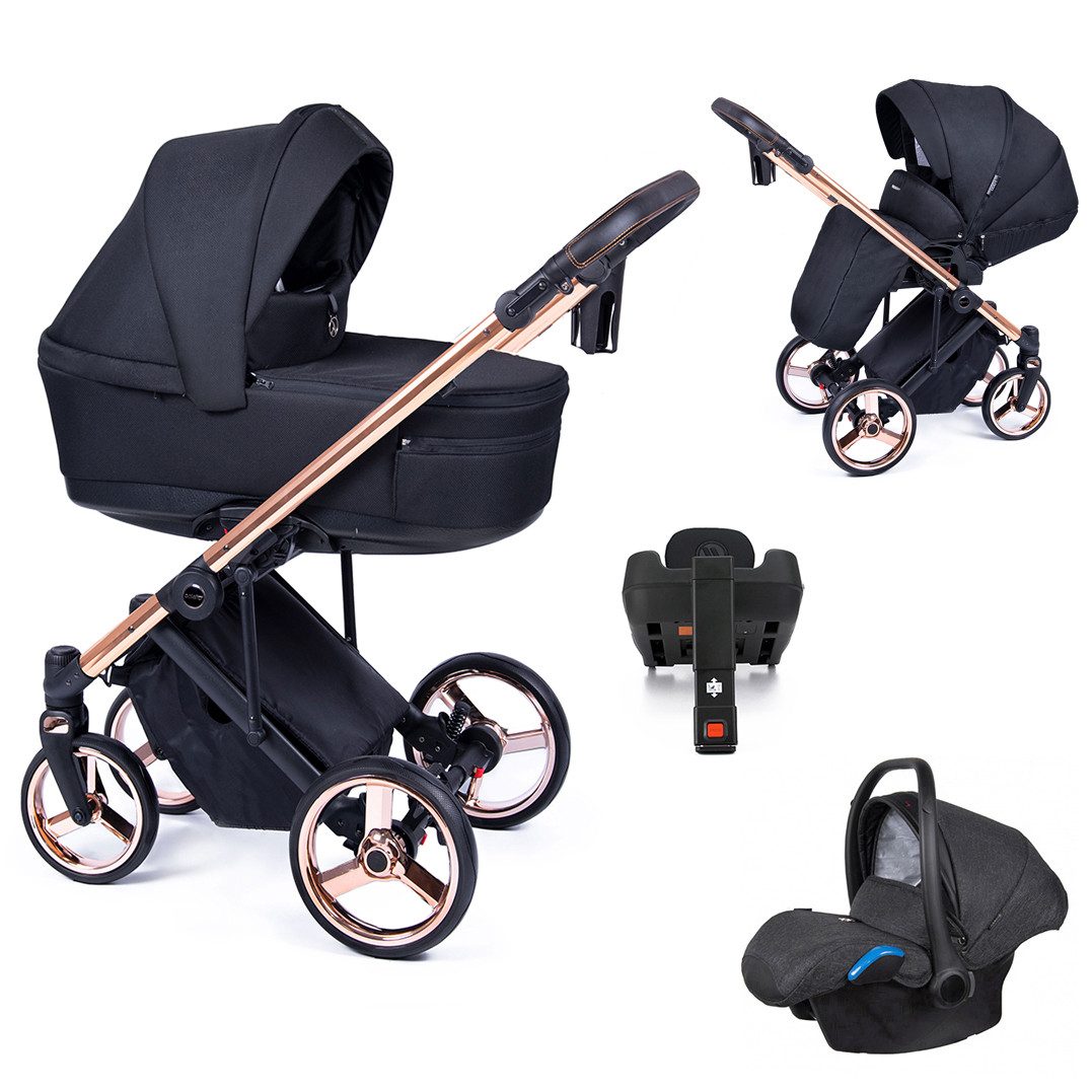 Kombi-Kinderwagen Fado 5 in 1 inkl. Sportsitz, Autositz, Iso und Zubehör in 10 Designs