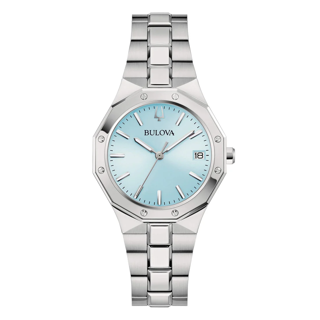 Orologio Bulova 96M169 Octagon lady quadrante azzurro