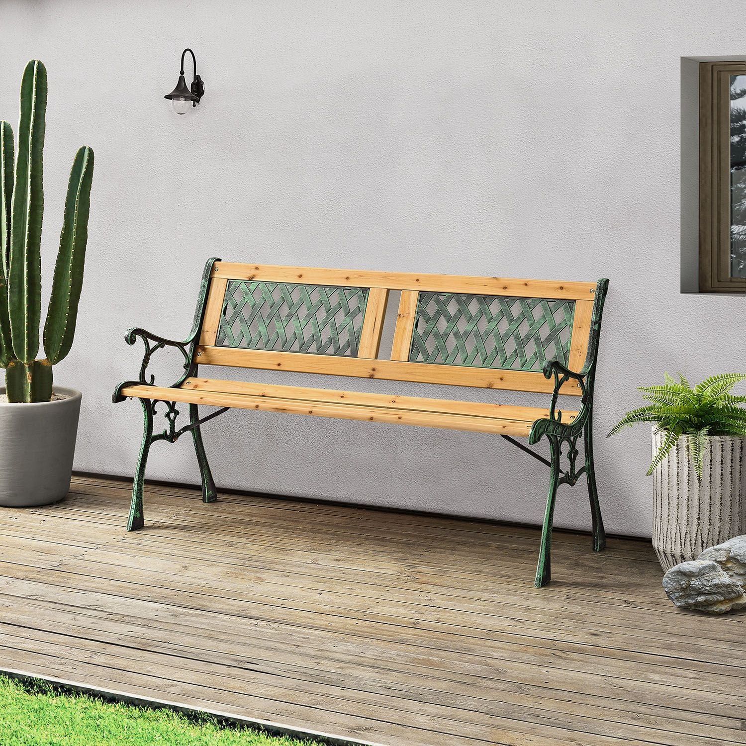 2025 Vintage tuinbank Sanremo van hout en gietijzer