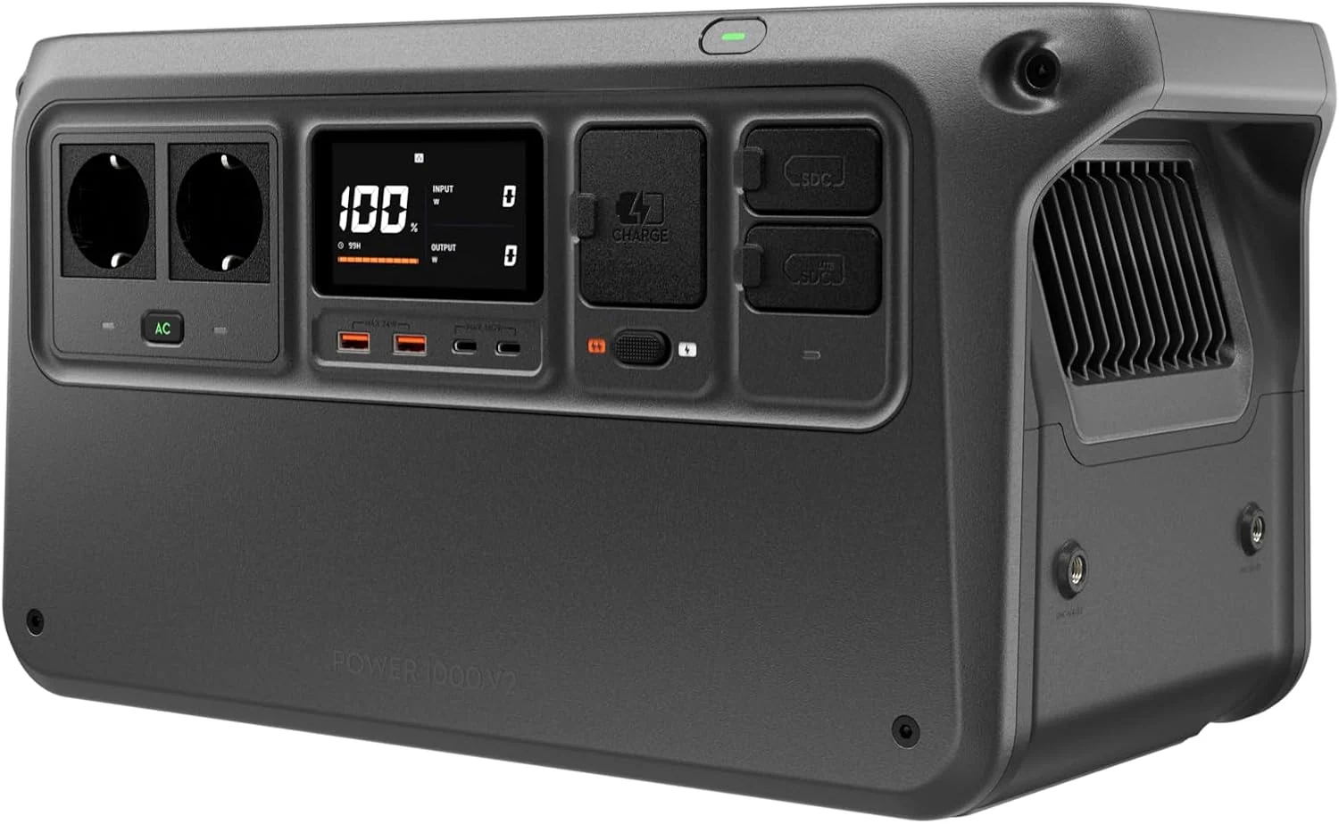 Jackery Solar Generator 1000 Plus Powerstation, 1024 Wh, 2600 W, Schwarz, DJI Power V2 Tragbare, Power Station, LiFePO4 Akku