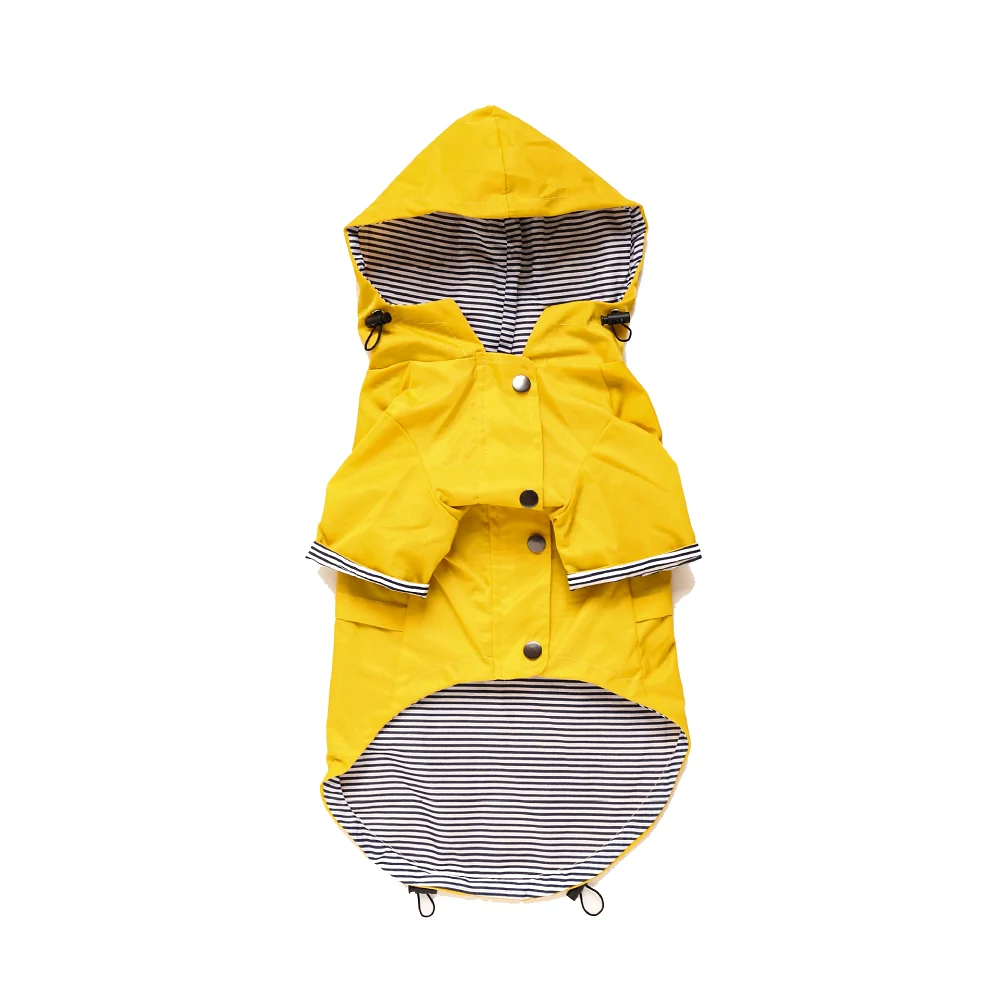 Waterproof Dog Raincoat with Detachable Hood & Harness Hole