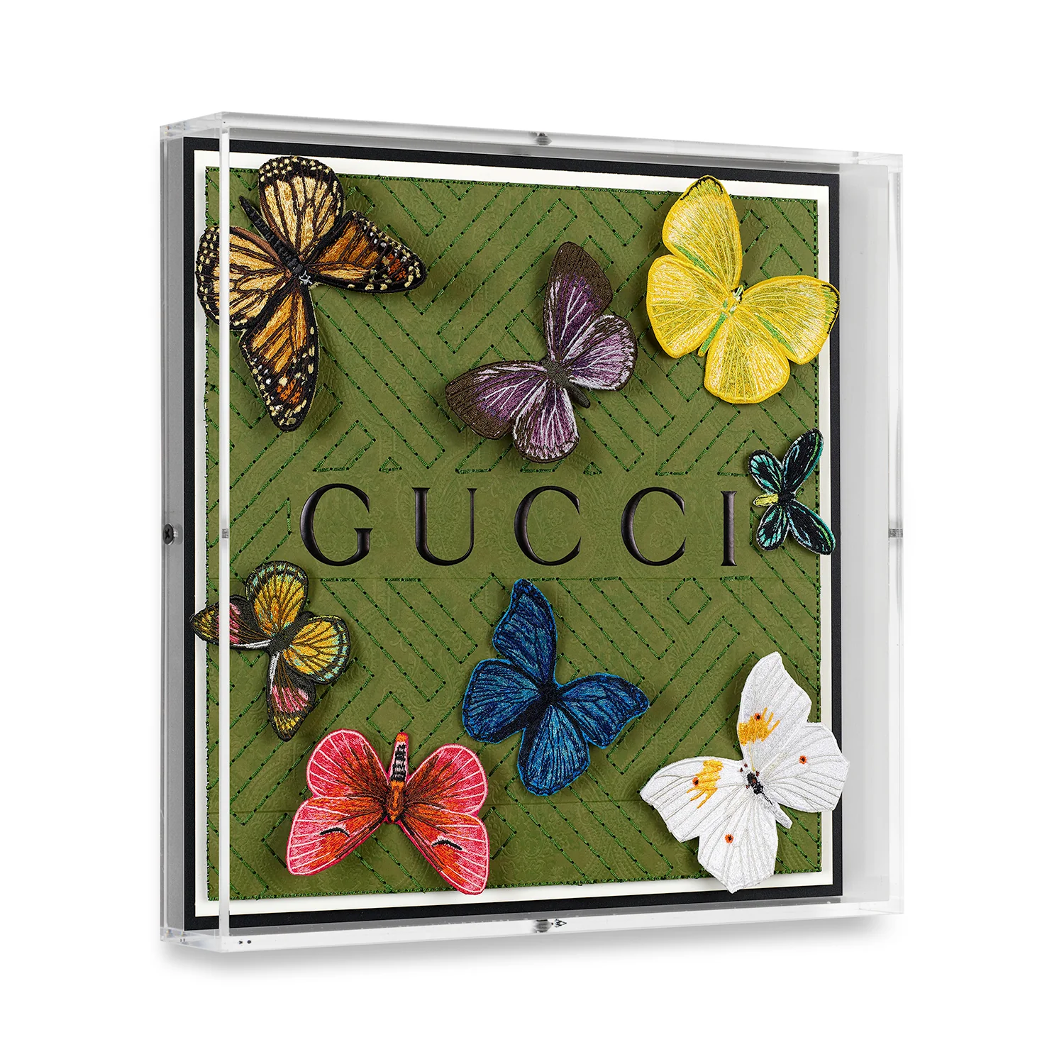 Gucci Butterfly Swarm by Stephen Wilson (12x12x2