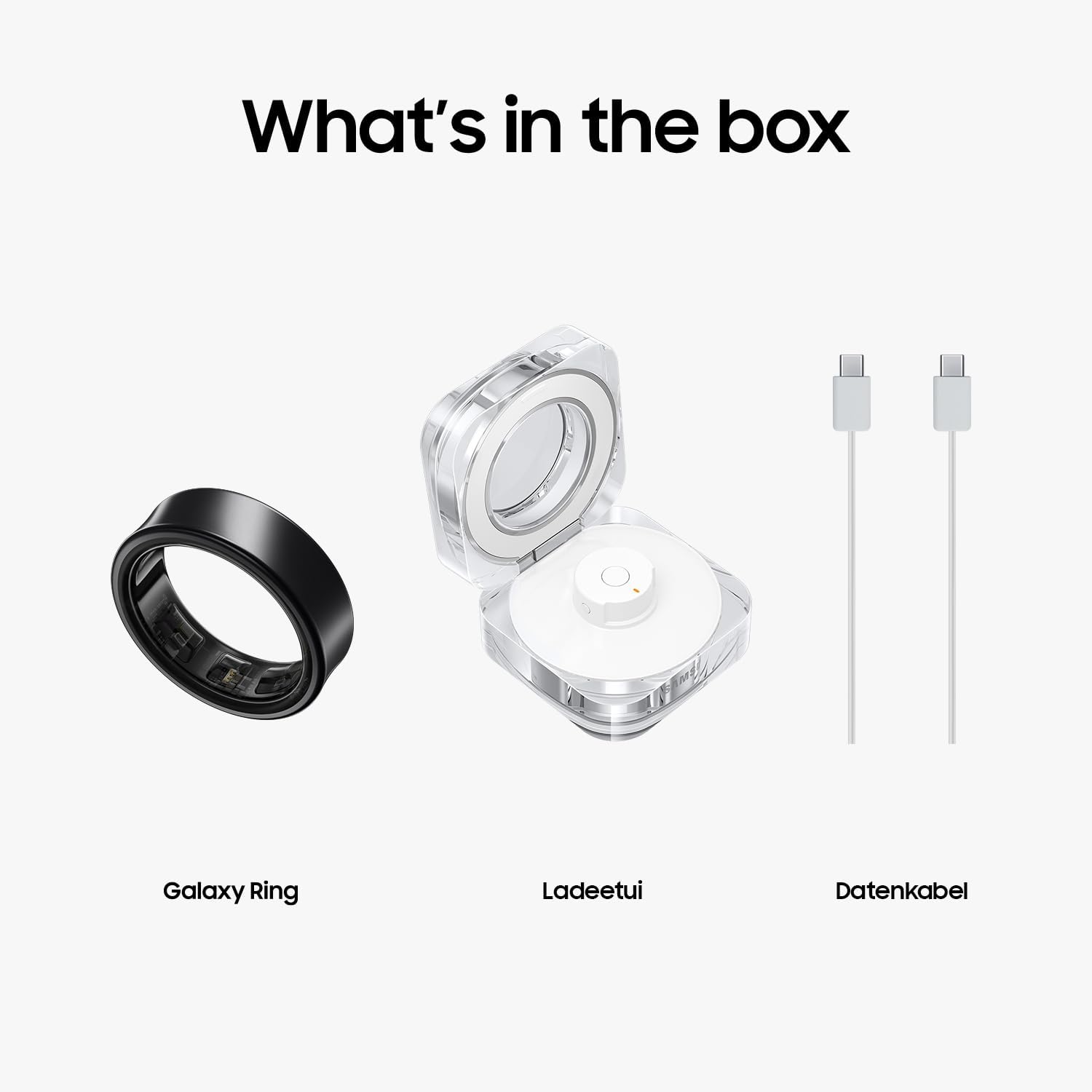 Ring, Smart Ring mit Titan-Gehäuse, Health mit AI, Schlaftracker, Fitness Tracker, Größe 8 (US), Titanium Black