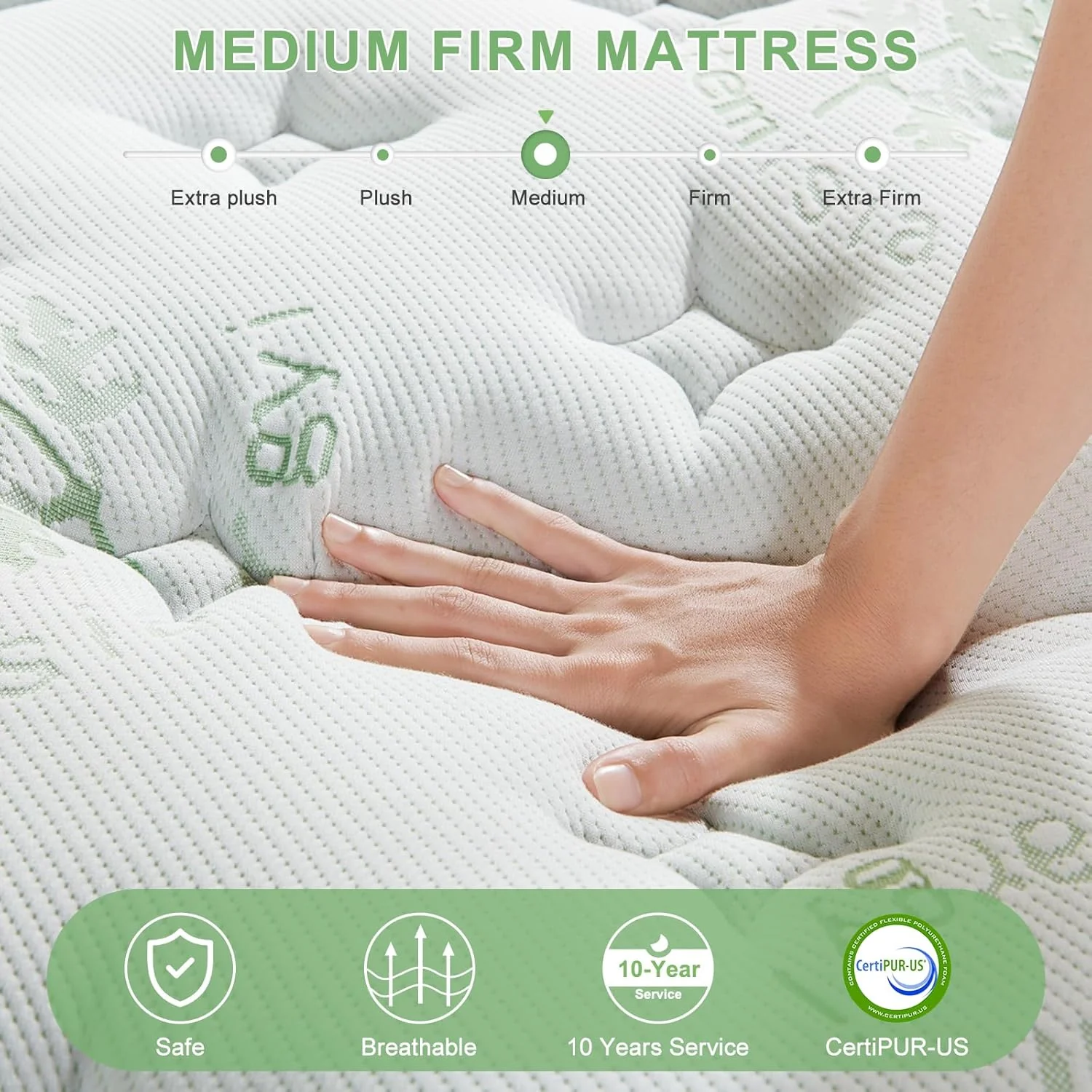 Queen Size Mattress 12 Inch, Medium Firm Memory Foam Hybrid Mattress with Individual Pocket Spring - Pressure Relief, Motion Isolation, Cool Sleep, 80
