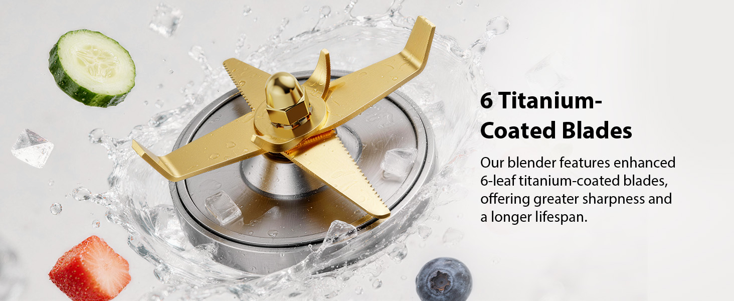6 Titanium-Coated Blades