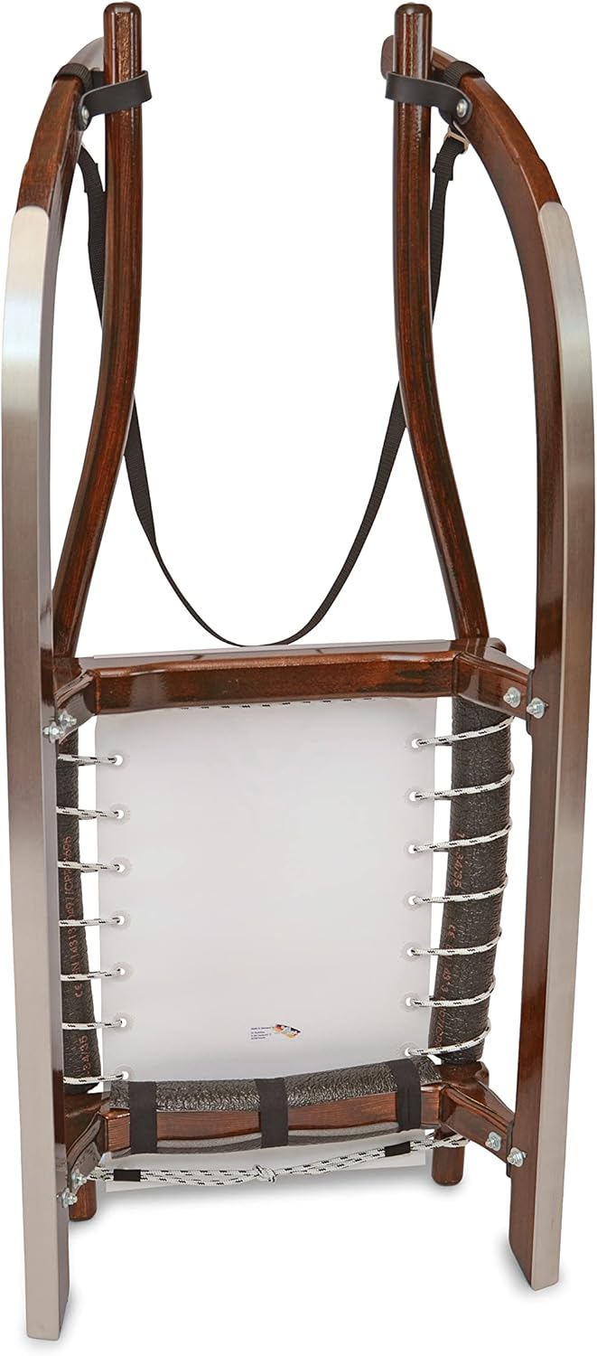 GL Rodel 128 cm Doppel Farbe braun Gurtband,Laufschiene Edelstahl, Sitz grau