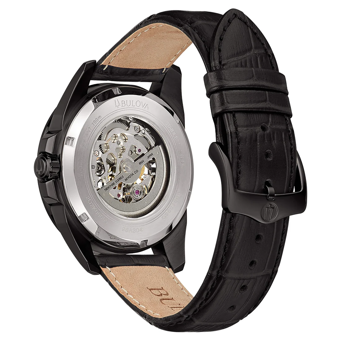 Orologio Bulova 98A304 Sutton scheleton Acciaio IP nero