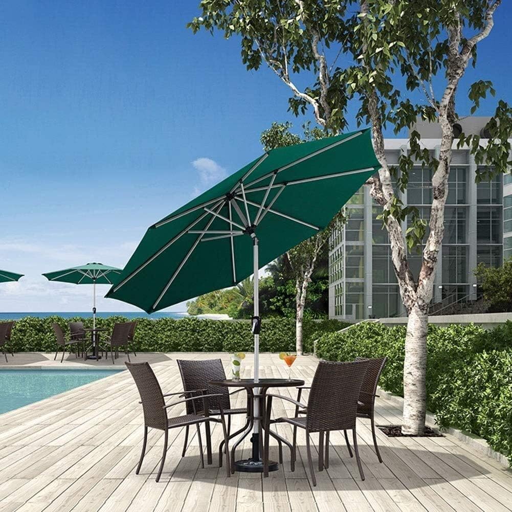 Garten-Sonnenschirme für den Außenbereich, Sonnenschirm, grüner Garten, Terrassentisch, Sonnenschirm mit Neigung und Kurbel, perfekt für den Außenhof, kommerziellen Veranstaltungsmarkt am Strand,