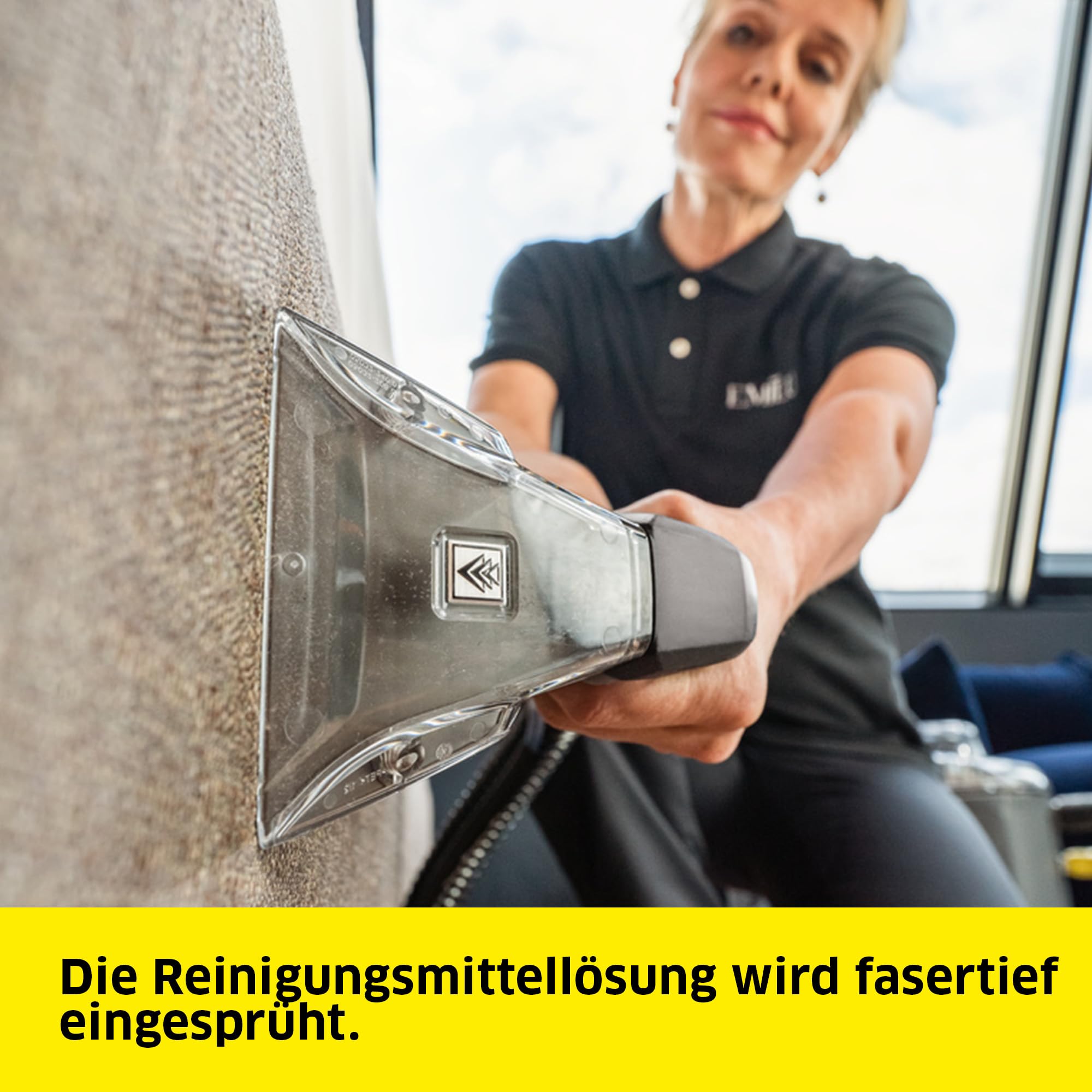 Waschsauger Puzzi 8/1 für Polster und textile Flächen kurze Polsterdüse 2-in-1 Behälter Sprüh-/Saugschlauch 9,7 kg